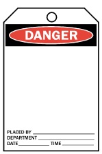 TAG DANGER -( INSERT OWN MESSAGE) ( PKT 10) 